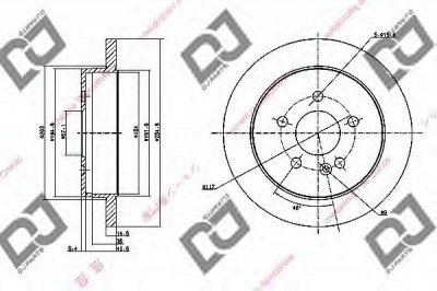 DJ PARTS bd1154 -  Тормозной диск